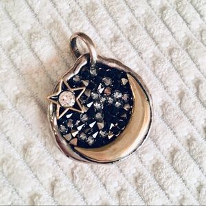 Waxing Poetic Sterling Silver Brass SwarovskiCharm